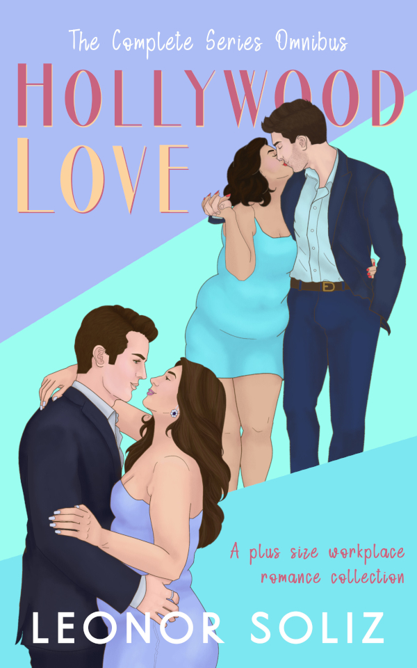 Omnibus cover. In shades of blues and lavender, the two main couples are illustrated and depicted. Ana and Liam embrace and look at each other adoringly, while Ely and Alex walk close together and kiss.