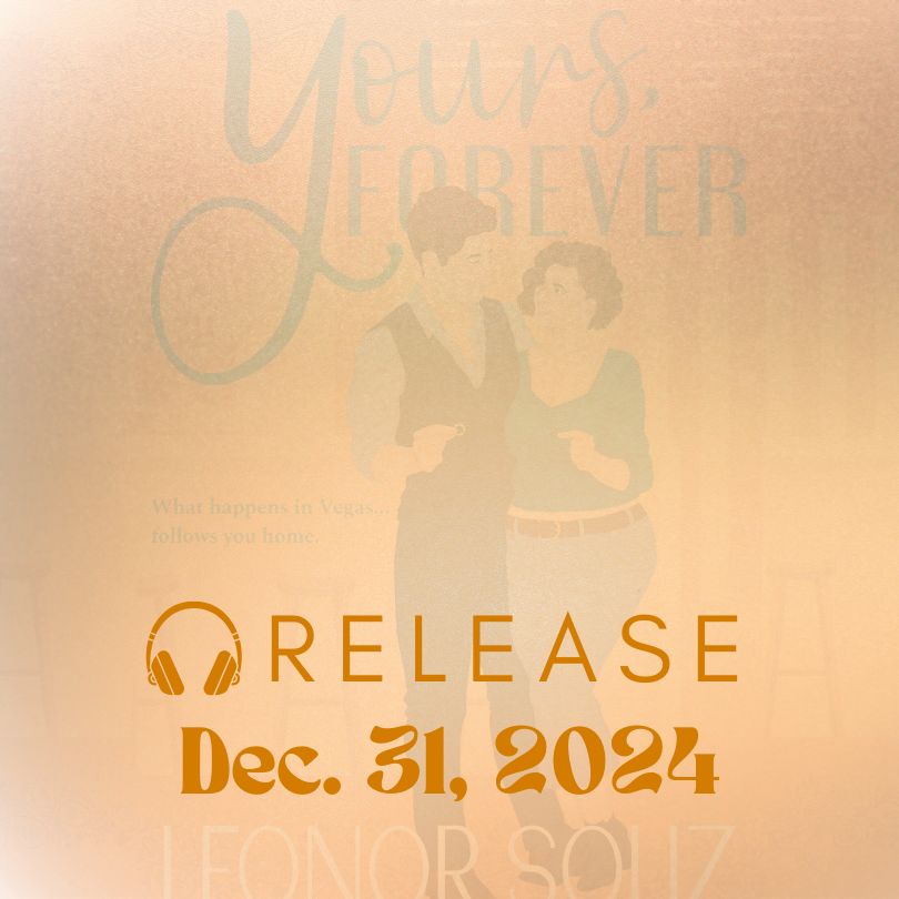 Square, blurry version of the YOURS, FOREVER cover. Placeholder for final audiobook cover.